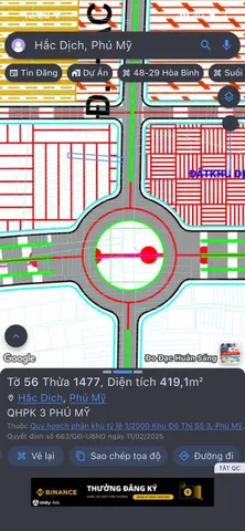 Bán Đất 419m2 có sẵn 150 m2 thổ cư giá 4.8 tỷ tại Phường Hắc Dịch Thành phố Phú Mỹ Bà Rịa - Vũng Tàu