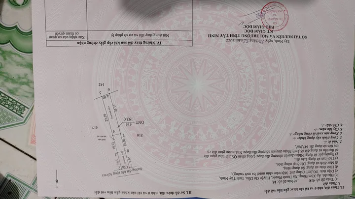 Bán Đất 193m2 có sẵn 193 m2 thổ cư giá 670 triệu tại Xã Thanh Phước Huyện Gò Dầu Tây Ninh