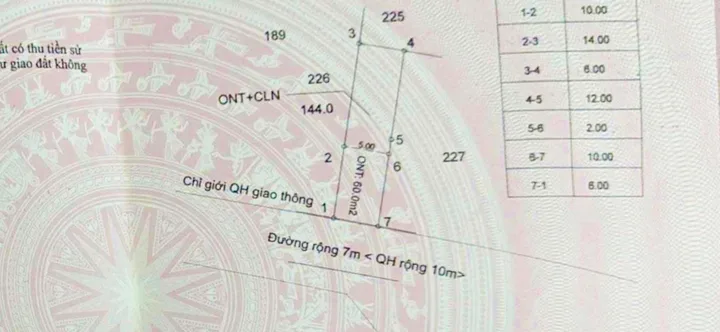 Bán Đất 144m2 có sẵn 60 m2 thổ cư giá 1.45 tỷ tại - Chọn - Xã Hòa Thuận Thành phố Buôn Ma Thuột Đắk Lắk