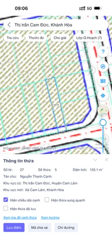 Đất khu bàn cờ  Thị trấn Cam Đức Huyện Cam Lâm Khánh Hòa