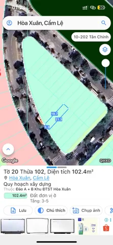Bán Đất 102.8m2 có sẵn tại Đường Hoàng Thế Thiện Phường Hòa Xuân Quận Cẩm Lệ Đà Nẵng