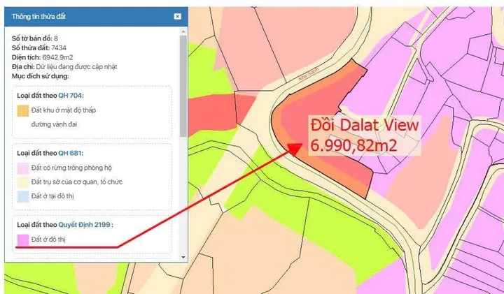 Bán Đất 6990m2 có sẵn 2154 m2 thổ cư giá 250 tỷ tại Đường Khe Sanh Phường 10 Thành phố Đà Lạt Lâm Đồng