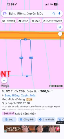 Bán Đất 400m2 có sẵn 100 m2 thổ cư giá 2.2 tỷ tại Xã Bưng Riềng Huyện Xuyên Mộc Bà Rịa - Vũng Tàu