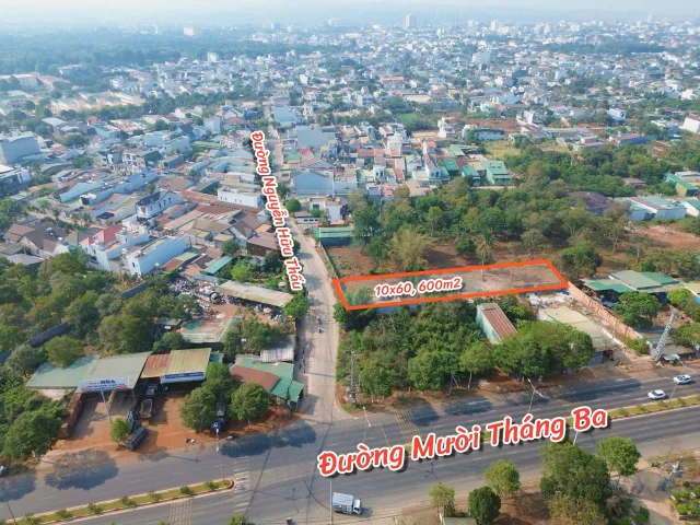 Bán Đất mặt tiền Nguyễn Hữu Thấu  600m2 giá 7.8 tỷ tại Phường Tân Lợi Thành phố Buôn Ma Thuột Đắk Lắk