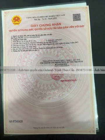 Bán Đất 1056m2 có sẵn 150 m2 thổ cư giá 10.56 tỷ tại Phường Hưng Định Thị xã Thuận An Bình Dương