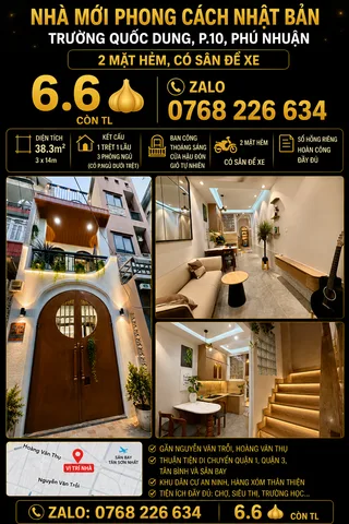 Bán Nhà riêng 42m2 có sẵn 39 m2 thổ cư giá 6.6 tỷ tại - Chọn - Phường 10 Quận Phú Nhuận TP. Hồ Chí Minh