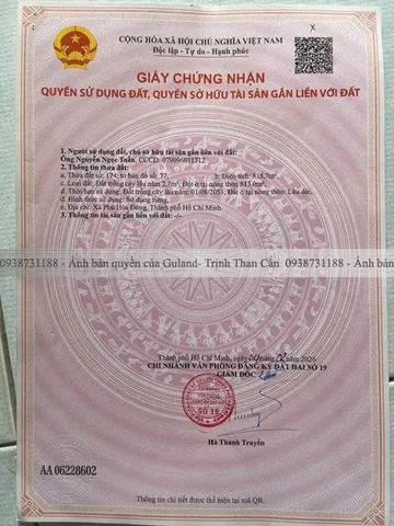 Bán Đất 815m2 có sẵn 813 m2 thổ cư giá 10.9 tỷ tại Xã Tân Thạnh Đông Huyện Củ Chi TP. Hồ Chí Minh