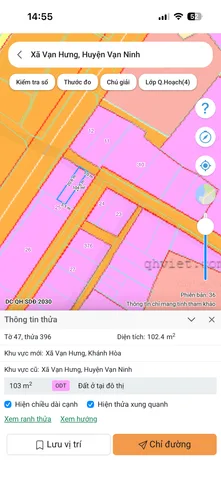 Bán Đất 159m2 có sẵn 105 m2 thổ cư giá 2.08 tỷ tại - Chọn - Xã Vạn Hưng Huyện Vạn Ninh Khánh Hòa