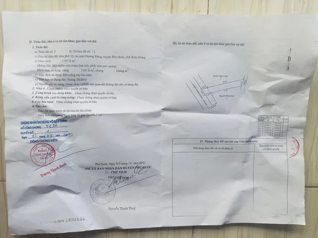 Bán Nhà trọ 1107.8m2 giá 35 tỷ tại Đương Dương Đông Cửa Cạn Đặc khu Phú Quốc An Giang