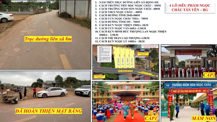 CÁCH CỔNG KCN NGỌC CHÂU 700M - GIÁ FO CHỈ ~6 TRIỆU/M²