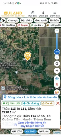 Bán Đất 2000m2 có sẵn 300 m2 thổ cư giá 1.3 tỷ tại Xã Quảng Tiến Huyện Trảng Bom Đồng Nai