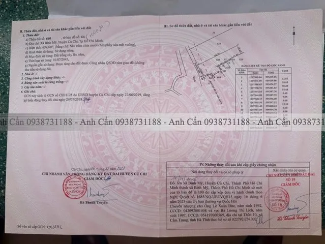 Bán Đất 700m2 có sẵn 41 m2 thổ cư giá 2.6 tỷ tại Xã Bình Mỹ Huyện Củ Chi TP. Hồ Chí Minh