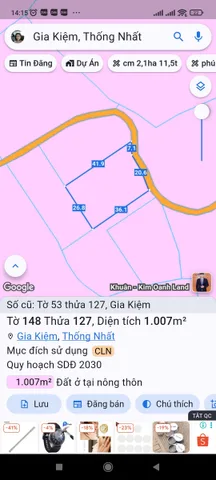 Bán Đất 1000m2 giá 500 triệu tại - Chọn - Xã Gia Kiệm Huyện Thống Nhất Đồng Nai