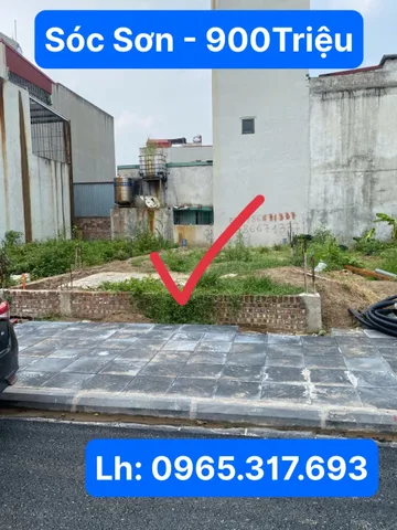 Bán Đất 100m2 có sẵn 100 m2 thổ cư giá 890 triệu tại - Chọn - Xã Trung Giã Huyện Sóc Sơn Hà Nội