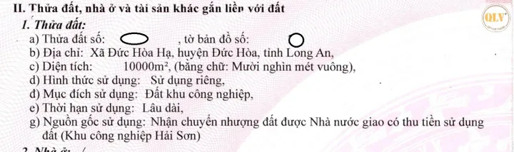 BÁN NHÀ XƯỞNG TRONG KCN HẢI SƠN – ĐỨC HÒA, LONG AN – 10.000m²