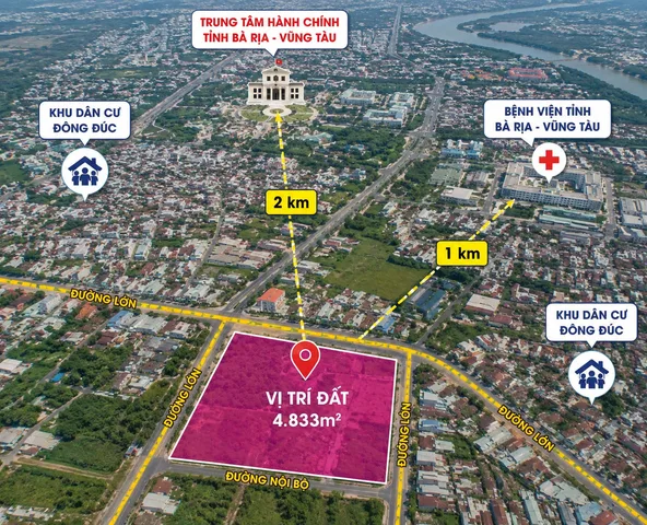 Bán Đất 4800m2 giá 32 tỷ tại Xã Long Phước Thành phố Bà Rịa Bà Rịa - Vũng Tàu