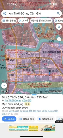 Bán Đất 714m2 có sẵn 621 m2 thổ cư giá 9.64 tỷ tại Xã An Thới Đông Huyện Cần Giờ TP. Hồ Chí Minh