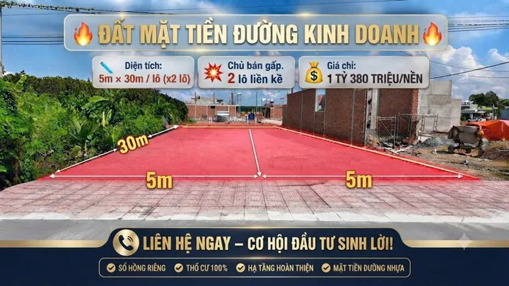 CÒN ĐÚNG 2 LÔ ĐẦU TƯ KINH DOANH TẠI THẠNH PHÚ!