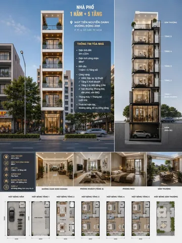 Bán Đất 88m2-14.49 tỷ, GPXD 6 tầng mặt tiền Nguyễn Oanh Quận Gò Vấp