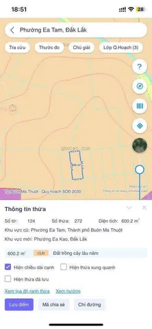 Bán Đất 600.2m2 giá 450 triệu tại Phường Ea Tam Thành phố Buôn Ma Thuột Đắk Lắk