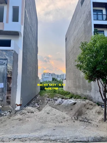 Bán đất đường Thạnh Xuân 21 Quận 12 DT 4×28.14m hẻm 12m giá 6.2 tỷ