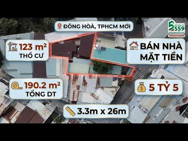 Bán nhà Phường Bình An, Thị Xã Dĩ An, Tỉnh Bình Dương (Phường Đông Hòa, TPHCM mới)