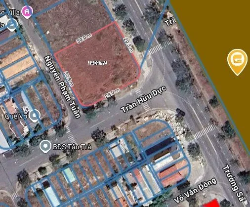 Bán Đất 1401.2m2 giá 93.87 tỷ tại Đường Trường Sa Phường Hoà Hải Quận Ngũ Hành Sơn Đà Nẵng