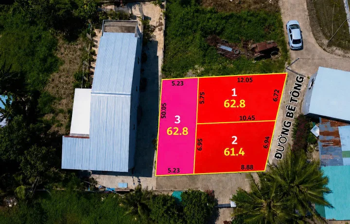 Diên điền thôn trung 4 lô góc 2 mặt tiền 61.4m² full thổ 570 triệu