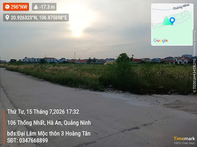 Bán Đất 100m2 có sẵn 100 m2 thổ cư giá 3.7 tỷ tại - Chọn - Phường Tân An Thị xã Quảng Yên Quảng Ninh