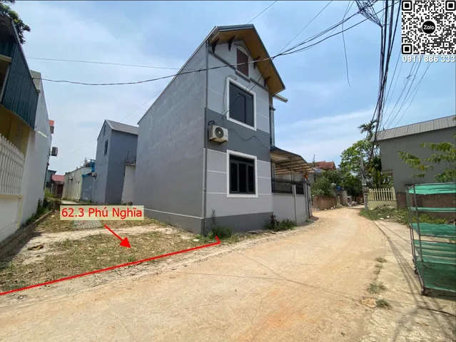 Bán Đất 62m2 đất Phú Nghĩa Chương Mỹ, 2 mặt tiền, ô tô thông, giá Đầu tư nhỉnh 2 tỷ