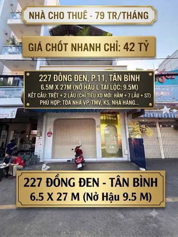 Bán Tòa nhà - Building 130.8m2 có sẵn 130.8 m2 thổ cư giá 42 tỷ tại đường Đồng Đen Phường 10 Quận Tân Bình TP. Hồ Chí Minh