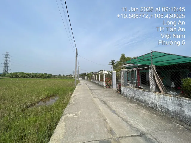 Bán Đất 311.7m2 có sẵn 311.7 m2 thổ cư giá 3.35 tỷ tại Phường 5 Thành phố Tân An Long An