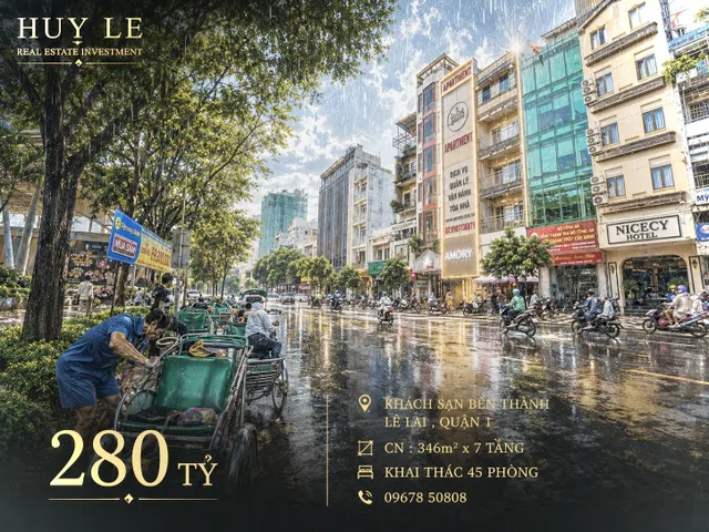 Bán khách sạn Bến Thành, Quận 1 - 346m2 - 7 tầng