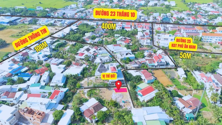 Bán Đất 87.4m2 có sẵn 87.4 m2 thổ cư giá 1.55 tỷ tại - Chọn - Xã Diên An Huyện Diên Khánh Khánh Hòa