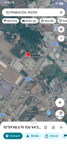 Bán Kho, nhà xưởng 1272m2 giá 18.5 tỷ tại Đường ĐT 747B Phường Thái Hòa Thị xã Tân Uyên Bình Dương