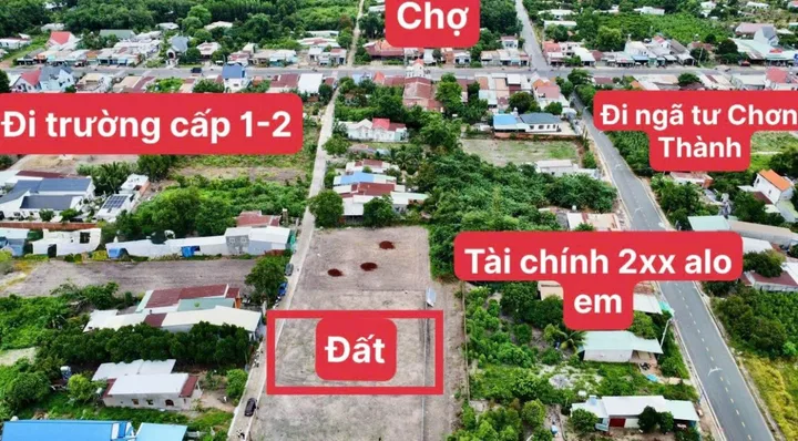 Đất chợ Minh Long để kinh doanh có sổ hồng riêng
