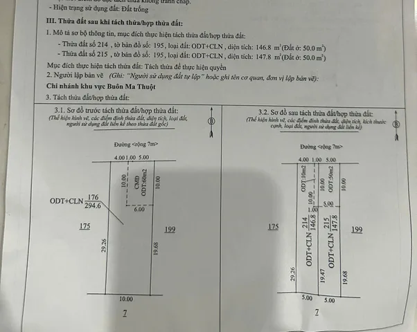 Bán Đất 145m2 có sẵn 50 m2 thổ cư giá 1.15 tỷ tại Xã Hòa Thắng Thành phố Buôn Ma Thuột Đắk Lắk