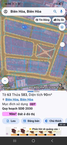Bán Đất 90m2 có sẵn 90 m2 thổ cư giá 3.6 tỷ tái định cư Tân Hạnh trục đường chính
