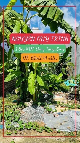 CHỈ 3 TỶ NHỈNH – ĐẤT 61M² HXH ĐỖ CỬA – SÁT KĐT ĐÔNG TĂNG LONG, NGUYỄN DUY TRINH - QUẬN 9
