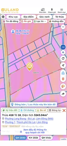 Bán Đất 8000m2 có sẵn 300 m2 thổ cư giá 96 tỷ tại Phường 7 Thành phố Đà Lạt Lâm Đồng