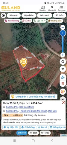 Bán Đất 7600m2 giá 2.15 tỷ tại - Chọn - - Chọn - Xã Hòa Phú Đắk Lắk