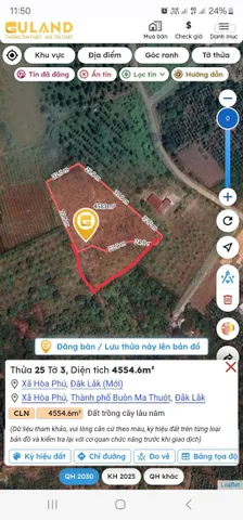 Bán Đất 7600m2 giá 2.15 tỷ tại - Chọn - - Chọn - Xã Hòa Phú Đắk Lắk