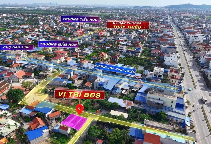 Bán Đất 60m2 có sẵn 60 m2 thổ cư giá 1.47 tỷ tại - Thuỷ Triều ô tô đỗ cửa.l/h:076.231.9990 e Thúy