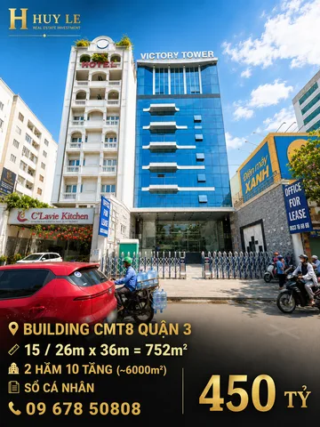 Bán Toà Building 2 hầm 10 tầng , 3 thang máy ~ 6000m2 sàn (hoàn thiện 2025)