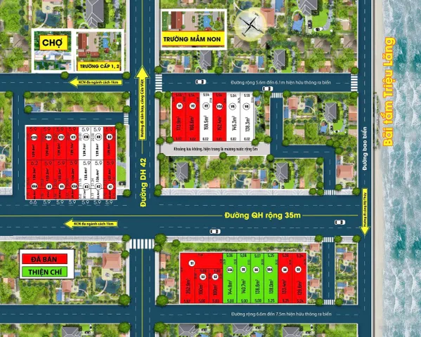 Đất Nền Ven Biển 130m2 Full Thổ Cư Giá 550Tr - Triệu Cơ - Quảng Trị