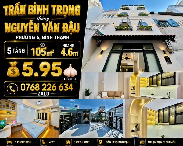 Bán Nhà riêng 21m2 có sẵn 21 m2 thổ cư giá 5.95 tỷ tại - Chọn - Phường 05 Quận Bình Thạnh TP. Hồ Chí Minh