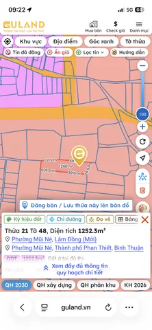 Bán Đất 1250m2 giá 3.6 tỷ tại - Chọn - Phường Mũi Né Thành phố Phan Thiết Bình Thuận