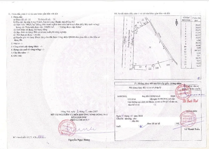 Bán Đất 10838m2 có sẵn 10000 m2 thổ cư giá 250 tỷ tại Thị trấn Long Thành Huyện Long Thành Đồng Nai