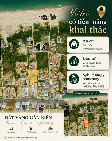 Chính chủ bán đất 780m², 300m² thổ cư, gần biển Bình Hải – 4,2 tỷ
