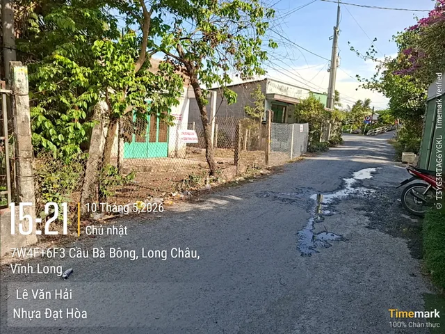Bán Đất 220.3m2 có sẵn 220.3 m2 thổ cư giá 1.3 tỷ tại - Phường Long Châu Vĩnh Long